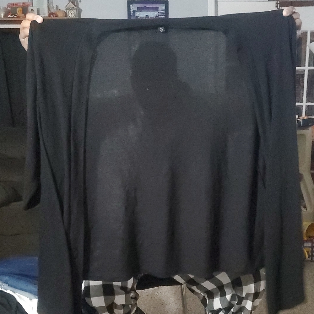 Torrid Black Open-Front Sweater